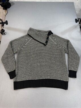 Skye's the Limit Black and White Striped Knit Sweater